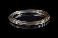 Gold Plated Sterling Silver Handcrafted Flow 2 Tone Bangle