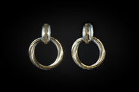 Gold Plated Sterling Silver Handcrafted 2 Tone Flow Earrings
