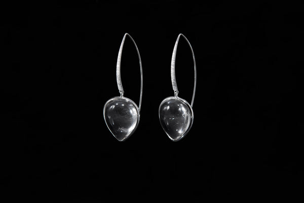 Sterling Silver Handcrafted Crystal Petal Earring