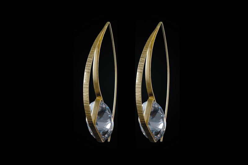 Gold Plated Sterling Silver Handcrafted Zahara Pod Earring