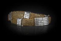 Sterling Silver and Woven Brass Wire Handcrafted Sumba Wrap Bracelet