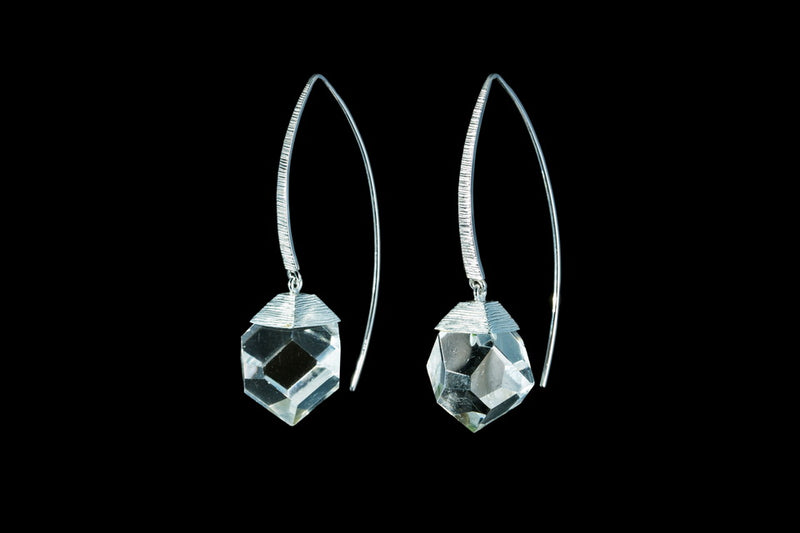 Sterling Silver Handcrafted Zahara Crystal Earring